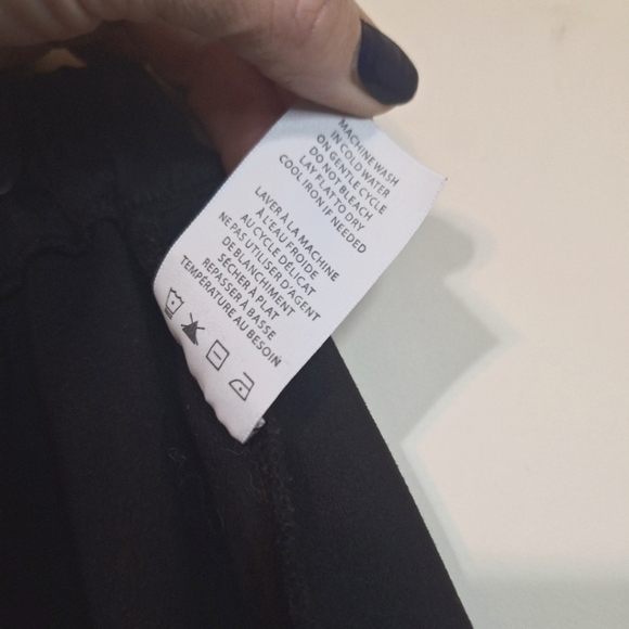 Badgley Mischka Medium black elastic waist draw string straight leg trousers - Picture 6 of 6